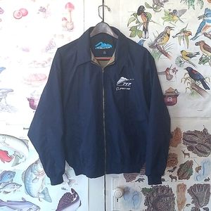 Tri-Mountain Men's Small Blue Aviator Windbreaker Boeing 717